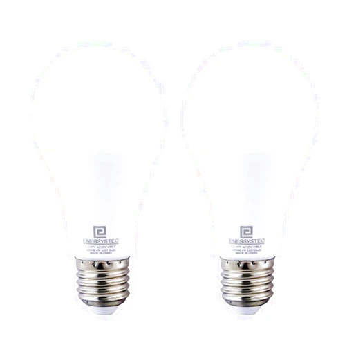 E ENERSYSTEC 12V-60 Volt LED Light Bulb 12V Low Voltage 6W, 3000K Warm Light Color, 40W Equivalent, Regular E26 Medium Screw Base, 24V 32V 36V 48V RV LED Lamp (Not for 120V), Camping Light, Off-Grid Light 2 Pack