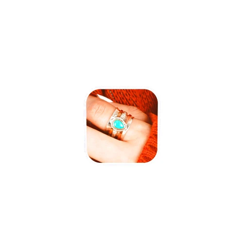 Uunuuo Western Rings Western Jewelry for Women Chunky Gold Turquoise Rings Stack Knuckle Thumb Rhinestone Statement Ring Vintage Jewelry Boho Country Concert Outfits Accessories Valentines Day Gifts for Her