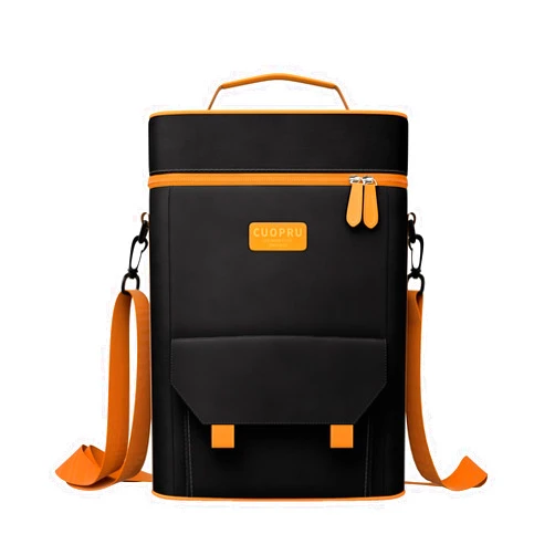 Cuopru Premium Matero for Yerba Mate Kit - Double Layer Waterproof 2 Wine Bottle Pockets Portable Carrier Tote Bag for Travel, Picnic, Beach, Camping
