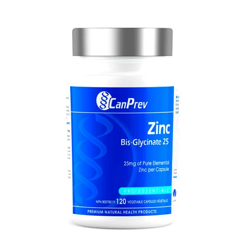 CanPrev Zinc Bis-Glycinate 25, 120 vegicaps