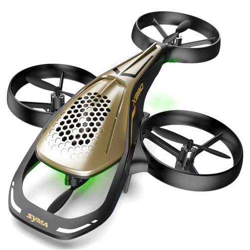 SYMA X990 Remote Control Helicopter, Aerobatic Airplane Toy for kids, RC drone with Altitude Hold and Safety propeller protection cover,9 in Length