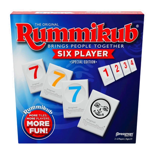 Pressman Rummikub Six Player Edition - The Classic Rummy Tile Game - More Tiles and More Players for More Fun! by Pressman , Blue