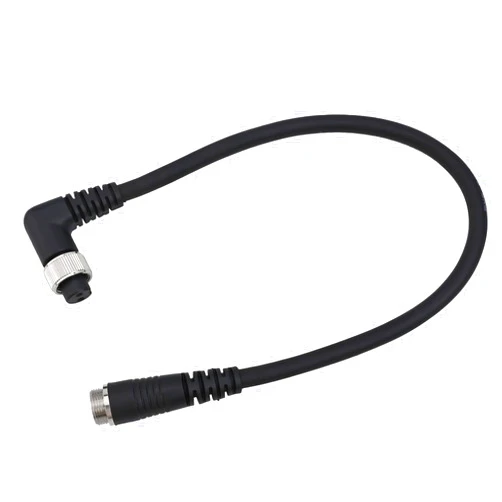 CRIDENG L-Shape Battery Power Cord, Power Cord Compatible For Daiwa For Elbow 2 Holes Electric Fishing Reel Battery Power Connection Line, Battery Power Cord For Dawa Shimanos (0.45m)