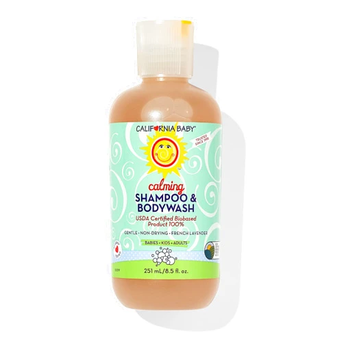 California Baby Calming Lavender Shampoo and Body Wash | 100% Plant-Based (USDA Certified) | Gentle | Hypoallergenic Baby Soap for Sensitive Skin | 251 mL / 8.5 fl. oz.