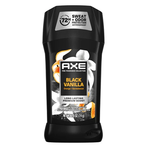 AXE Fine Fragrance Collection Antiperspirant Deodorant for Men Black Vanilla 72 Hour Sweat & Odor Protection 2.6 oz