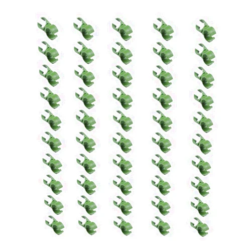 Bykswil 50Pcs 11mm Universal Buckle Adjustable Plant Trellis Connector Clip Green Climbing Vine Connector Bracket Parts Greenhouse Flower Fastener Buckle