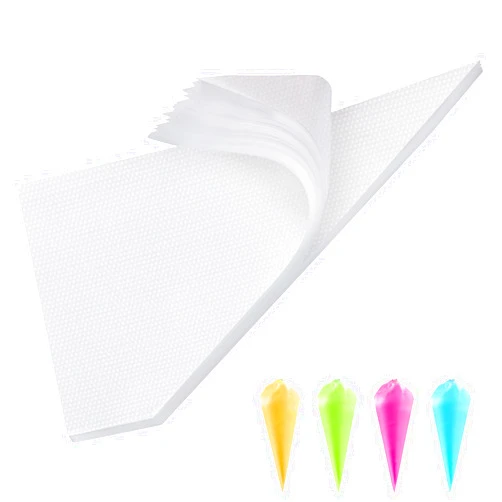 Engorgio Disposable Mini Piping Bags 8 inch Pastry Bag Pastry Crimpers Small Piping Bags Disposable Pastry Bags For Cake Macarons Dessert Decorations Cookies Baking Cupcakes (Clear, 100 Pcs)