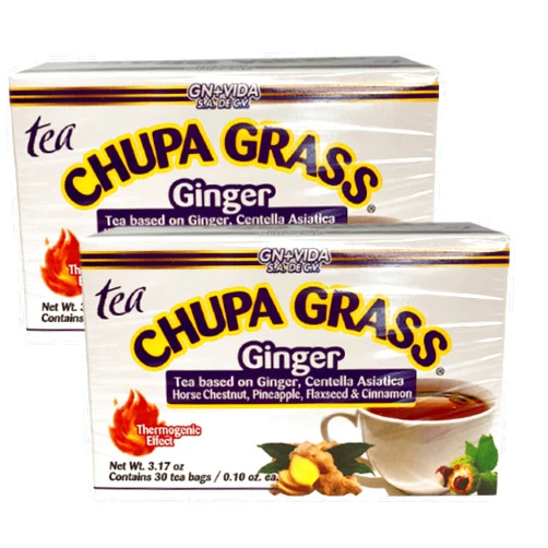 Ultraadvance 2 BOXES Improved Formula Tea CHUPA GRASS - Tea Based Ginger, Gotu Kola & Cinammon & Te Panza Jengibre (30 Tea Bags/0.10 oz Each x 2)
