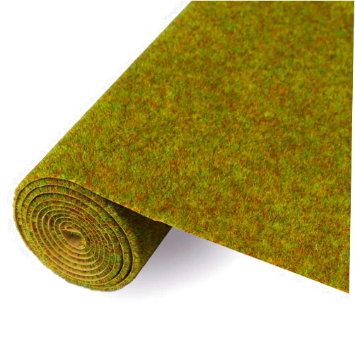 Evemodel CP135 Artificial Model Grass Mat Trains Yellow Green Late Autumn 40 x 100cm or 15.7‘’x 39'' for Decoration Kids Craft Scenery Model DIY
