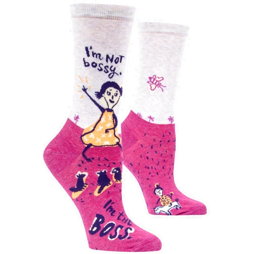Blue Q Women's Funny Novelty Crazy Crew Socks with Sayings