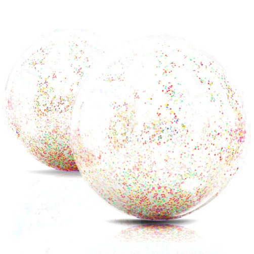 Novelty Place Inflatable Clear Sports Beach Balls with Rainbow Sequin Glitter & Confetti - Summer Beach Pool Party Toy Volleyball Soccer Game & More - 2 Pcs Giant Value Pack (16 in & 12 in)
