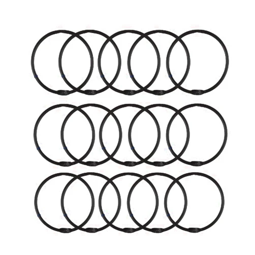 VBHHY Loose Leaf Binder Rings 2-Inch（15 Pack） Office Book Rings, Nickel Plated Steel Binder Rings, Key Rings, Metal Book Rings,Black
