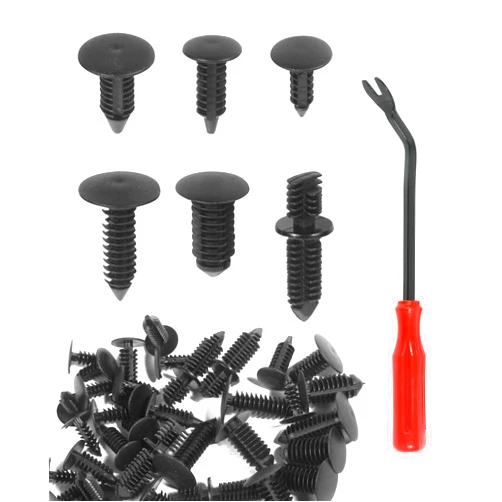 Bylikeho 146PCS Auto Body Clips,Universal Nylon Fender Clips,Car Accessories Bumper Shield Retainer Clip,Auto Body Fastener Rivet Clips with Fastener Remover,Automotive Clips Replacement