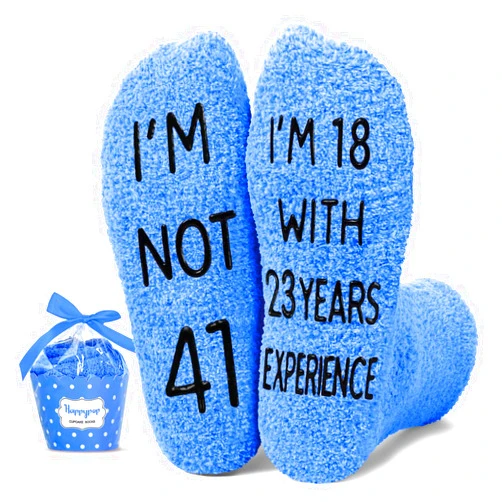 HAPPYPOP Birthday Gifts for Older Adults - Socks for 45 50 Year Old, Best Gifts for Female Male