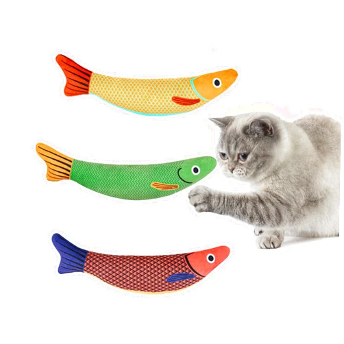 Wonfly Cat Catnip Toy for Indoor 3PCS, 9.1 inch Cute Fluffy Cat Calming Pillow Toy with Bell Inside, Soft Cat Catnip Toys