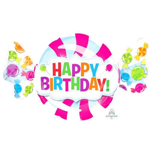 Amscan Burton & Burton Happy Birthday Foil/Mylar Balloon, 40