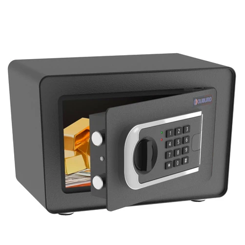 OUSURO 0.5 Cub Safe - Small Home Security Safe for Money, Jewelry, Documents. Solid Steel Lock Box with Digital Electronic Security Keypad (Black)