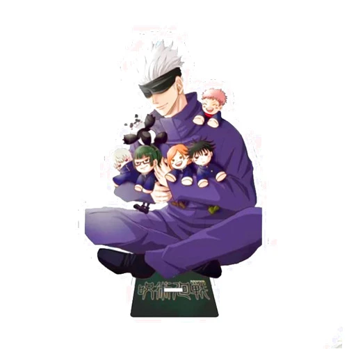 Fukujin Anime Gojo Satoru Figure,Acrylic Stand Desktop Ornament Display Standing Figure Multicolour (B)