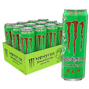 Monster Energy Monster Dragon Iced Tea Green Tea 23oz (Pack of 12)