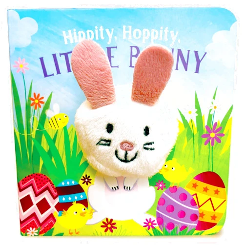 Cottage Door Press Hippity, Hoppity, Little Bunny - Finger Puppet Board Book for Easter Basket Gifts or Stuffer Ages 0-3
