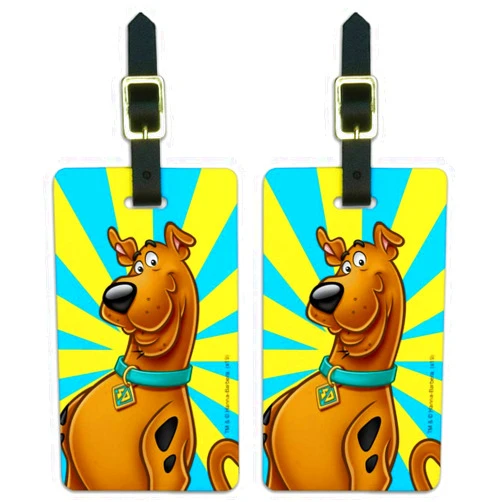GRAPHICS & MORE Scooby-Doo Character Luggage ID Tags Suitcase Carry-On Cards - Set of 2