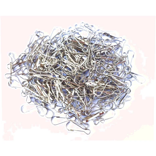 I-CHONY 250 Pcs 23 x 8 mm Metal Spring Lanyard Hook for Jewelry Ring Craft and ID Card Key Chain Clip Parts