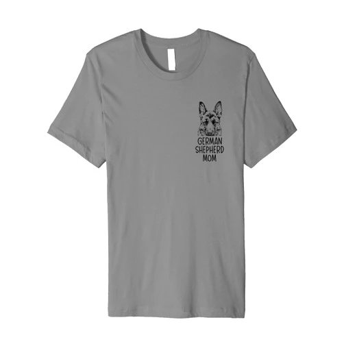 German Shepherd GSD Dog Mom Pocket German Shepherd Mom Pocket Alsatian GSD Dog Mama Premium T-Shirt