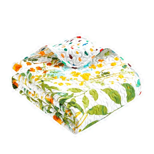 Chic Home Shea 3 Piece Quilt Set Reversible Hand Painted Floral Print Design Bedding - Pillow Shams Included, Queen, Multi-Color