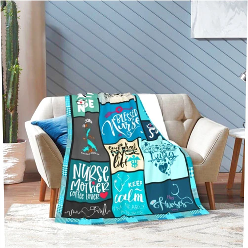 NDOJZL Nurse Gifts Flannel Blankets for All Season, Lightweight Plush Fuzzy Cozy Soft Blanket for Bed, Sofa, Couch, Travel, Camping 50