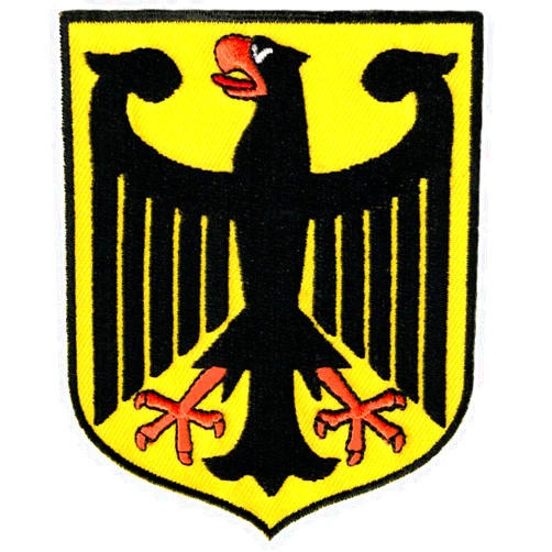 Cypress Collectibles Embroidered Patches Germany Coat of Arms Patch German Eagle Shield Embroidered Iron-On Aufnäher