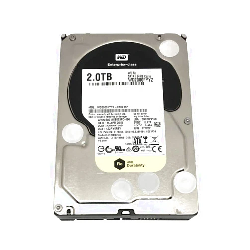 Western Digital RE WD2000FYYZ 2TB 7200RPM 64MB Cache SATA 6.0Gb/s 3.5in Enterprise Internal Hard Drive - 3 Years Warranty (Renewed)