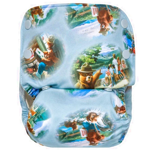 GroVia Reusable All in One Snap Baby Cloth Diaper (AIO) (Bear in Mind)