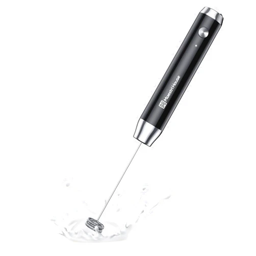 Maestri House Rechargeable Milk Frother, Handheld Electric Foam Maker Waterproof Detachable Stainless Steel Whisk Drink Mixer Foamer for Lattes, Cappuccino, No Stand