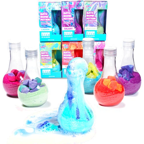 Tub Works® Kids Bath Bomb Potion™ Bath Toy, Variety 6 Pack | Nontoxic | Fizzes, Foams & Bubbles with an Eruption of Color | Interactive Bath Bombs for Kids | Fun Science Toddler & Kids Bath Toys