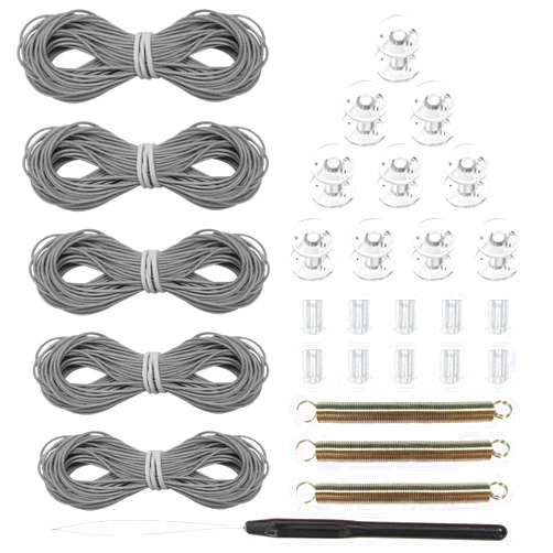 Antfly RV Pleated Shade Repair Kit, Pleaded Shade Repair Kit, Window Shade Restringing Kit for RV Day/Night Shades (Grey)