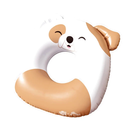 BigMouth x Squishmallows Squishmallows Brock The Bulldog 36 Inch Ring Pool Float – Collectible Inflatable for Relaxing and Splashing – Soft, Durable, and Easy to Inflate