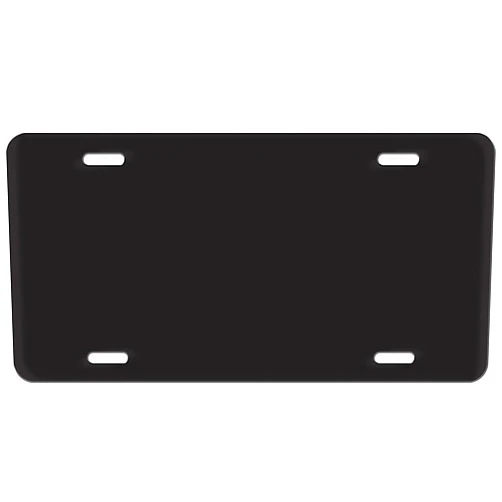 Chroma 001438 Black Blank Metal Tag License Plate