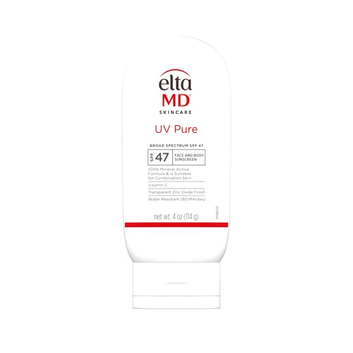 EltaMD UV Pure Face and Body Sunscreen, SPF 47 Mineral Sunscreen for Kids and Adults, Water Resistant Up to 80 Minutes, Oil Free Zinc Oxide Formula, 4.0 oz
