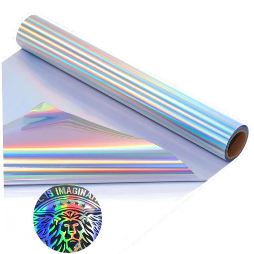 ALXAZA Holographic HTV Vinyl Rainbow Heat Transfer Vinyl Holographic HTV Vinyl Rolls Pack 10 Inch x 7 Feet Iron on Vinyl for Cricut T-Shirts DIY Design, Silhouette Cameo & Heat Press Machine