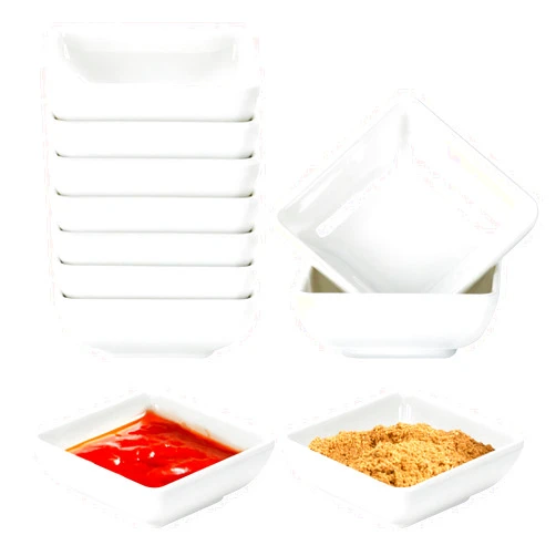 Vmiapxo 16 Pack 3oz Dipping Sauce Bowls Set, Mini Plastic Soy Sauce Dishes Pinch Bowls Small Charcuterie Bowl Condiment Dish Serving Bowls for Ketchup BBQ Sushi Party Restaurant Wedding Birthday