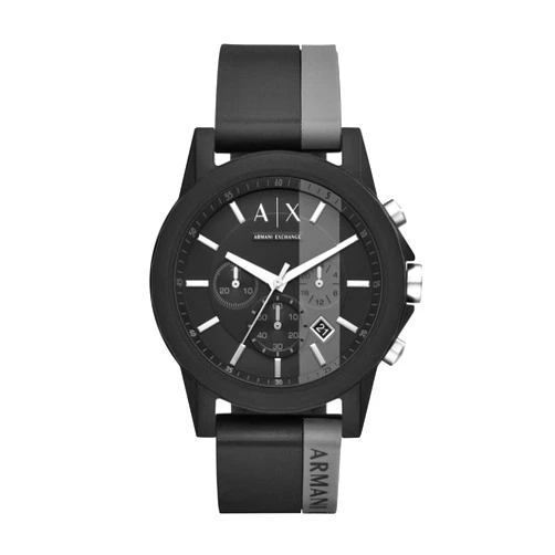 A｜X ARMANI EXCHANGE AX Armani Exchange Chronograph Watch for Men with Leather, Stainless Steel or Silicone Band
