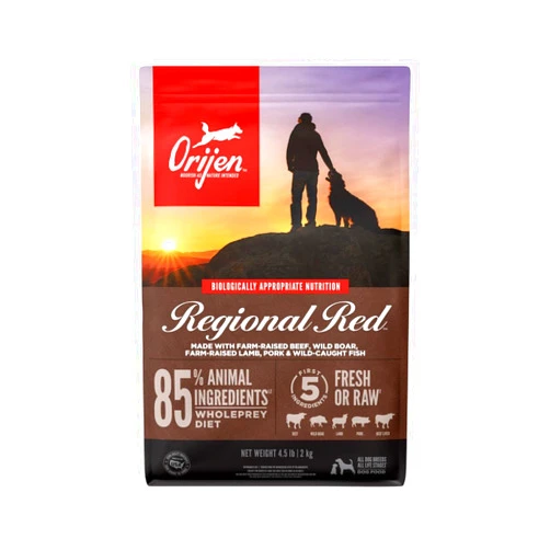 ORIJEN Regional RED Dry Dog Food, Grain Free and Poultry Free Dog Food, Fresh or Raw Ingredients, 4.5lb