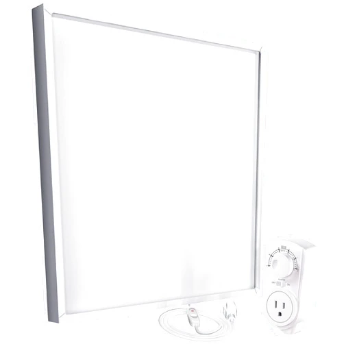 EconoHome 400W Infrared Wall Heater - with Plugin Stat - Radiant Wall Heaters - Quick & Even Heat Distribution, Silent Fanless Operation, Thin & Sleek Profile - Overheat Protection Feature