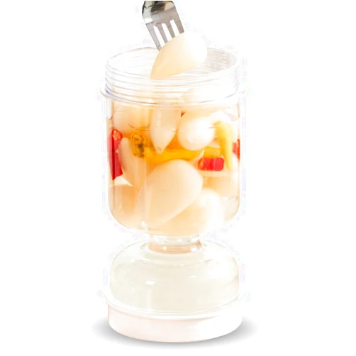 Karlak Pickle and Olive Hourglass Jar with Strainer Flip for Pickle Juice Separator from Wet and Dry Food Storage Container of Pickles/Olive/Gherkin/Jalap