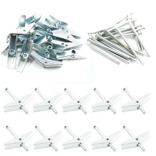 Uenhoy 20 Pcs M6 Toggle Bolts and Wing Nuts Kit, Heavy Duty Wall Anchors and Screw Bolts for Hanging Items on Drywall - 1/4