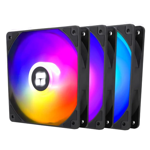 Thermalright TL-C12C-S X3 CPU Fan 120mm ARGB Case Cooler Fan, 4pin PWM Silent Computer with S-FDB Bearing Included, up to 1550RPM Cooling Fan（3 Quantities）