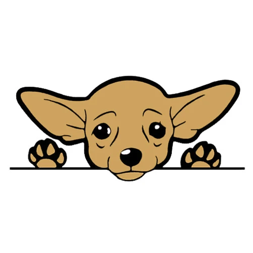 SSND Cute Chihuahua Dog Vinyl Decal Sticker |Color| 6.5 Inch SSND1071