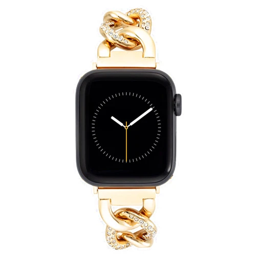 Anne Klein Fashion Chain Bracelet for Apple Watch, Secure, Adjustable, Apple Watch Replacement Band, Fits Most Wrists