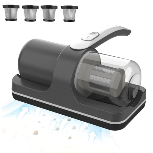 Madebut Bed Vacuum Cleaner, 2- Speeds Deep Mattress Vacuum Cleaner with 4 Filters, 12Kpa Powerful Cordless Vacuum Cleaner UV Light, Handheld Vacuum Cleaner for Bed, Cloth Sofas, Pillows, Carpets,Sheet