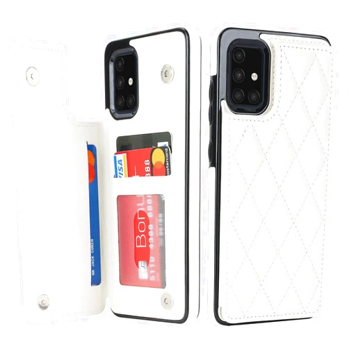FHZXHY Galaxy A71 5G Wallet Case for Women PU Leather Kickstand Purse Cover Phone Case with Card Holder,Shockproof Slim Flip Back Cover for Samsung a71 5g-White